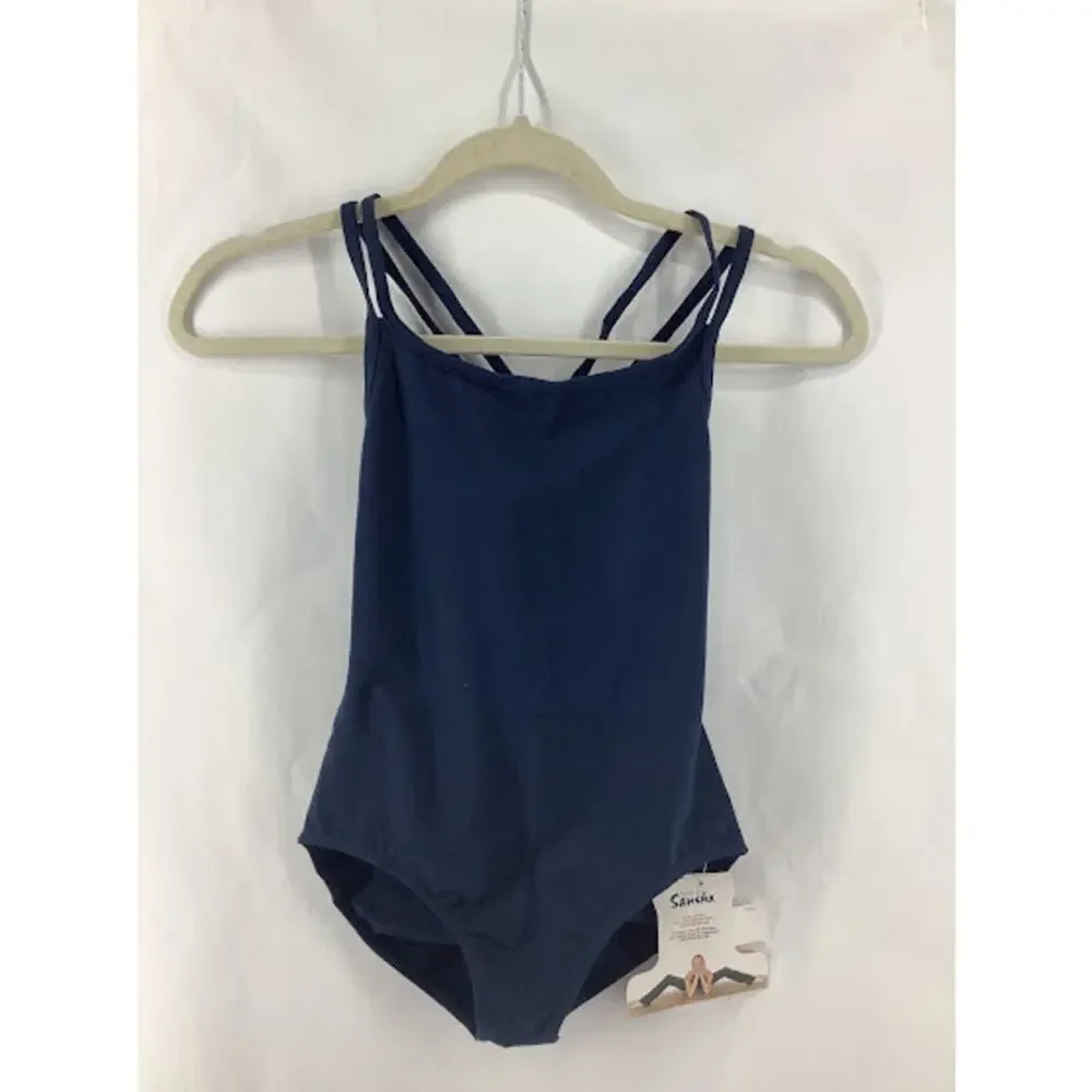 NWT Sansha Navy Blue One-Piece Leotard Dance Outfit Kids Youth Size G*